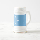 Chope À Bière Drapeau des États fédérés de Micronésie (Devant droit)