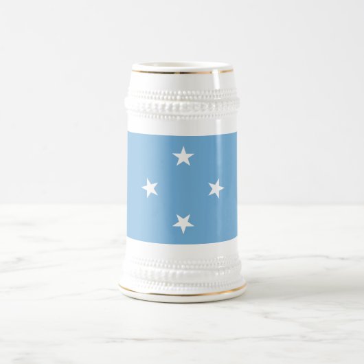 Chope À Bière Drapeau des États fédérés de Micronésie (Centre)