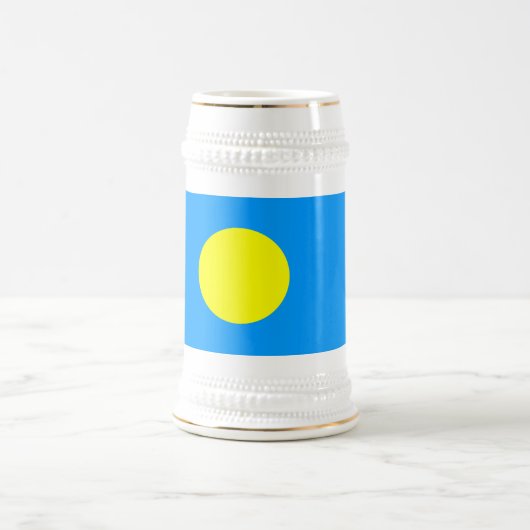 Chope À Bière Drapeau des Palaos (Centre)