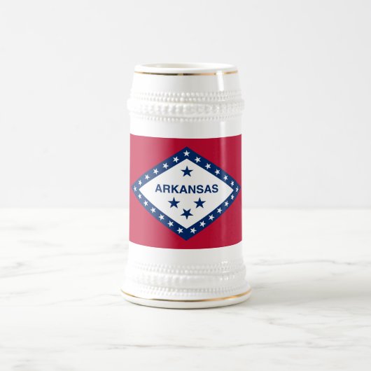 Chope À Bière Drapeau d'État de l'Arkansas (Centre)