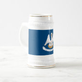 Chope À Bière Drapeau d'État de Louisiane (Devant gauche)