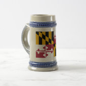 Chope À Bière Drapeau d'état du Maryland (Devant gauche)