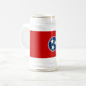 Chope À Bière Drapeau d'état du Tennessee (Devant gauche)