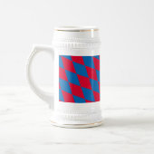 Chope À Bière Drapeau diamant Bavière Bleu et Rouge (Gauche)