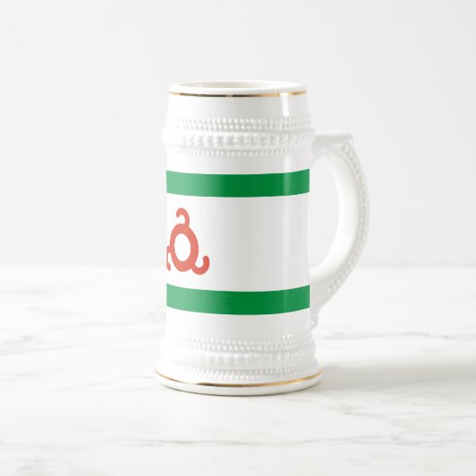 Chope À Bière Drapeau d'Ingouchie (Devant droit)