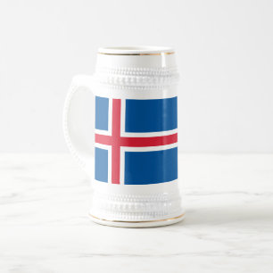 Chope À Bière Drapeau d'Islande