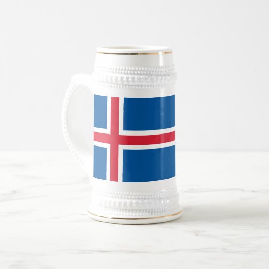 Chope À Bière Drapeau d'Islande (Devant gauche)