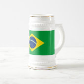 Chope À Bière Drapeau du Brésil patriotique (Devant droit)