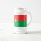 Chope À Bière Drapeau du Burkina Faso patriotique (Devant droit)