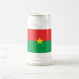 Chope À Bière Drapeau du Burkina Faso patriotique
