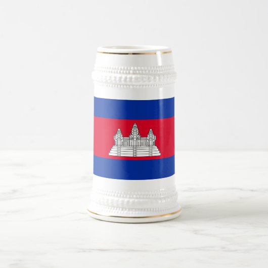Chope À Bière Drapeau du Cambodge patriotique (Centre)