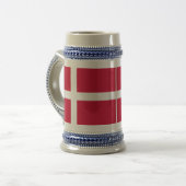 Chope À Bière Drapeau du Danemark ou drap danois (Devant gauche)