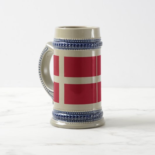 Chope À Bière Drapeau du Danemark ou drap danois (Devant gauche)