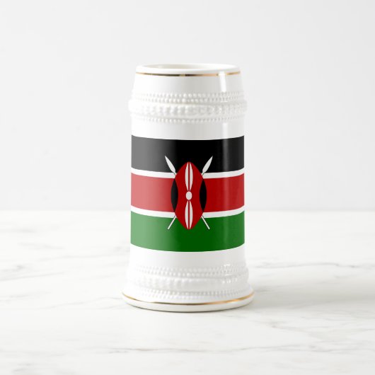 Chope À Bière Drapeau du Kenya (Centre)