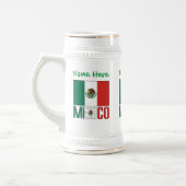 Chope À Bière Drapeau du Mexique personnalisé (Gauche)