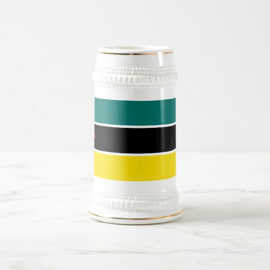 Chope À Bière Drapeau du Mozambique (Centre)