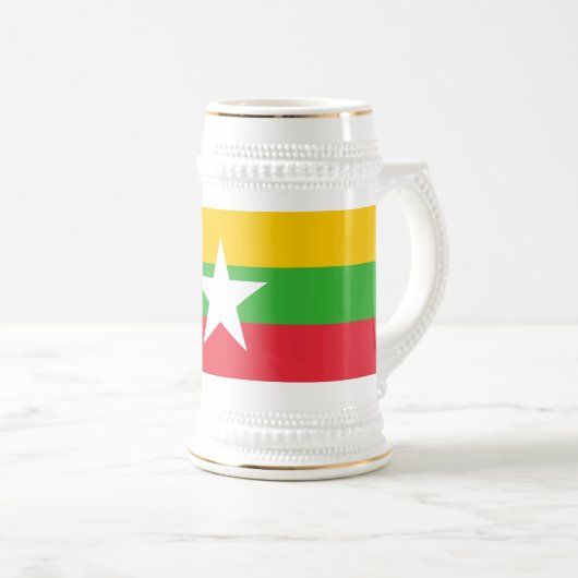 Chope À Bière Drapeau du Myanmar (Devant droit)