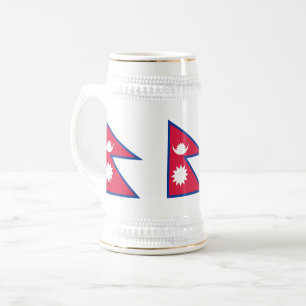 Chope À Bière Drapeau du Népal