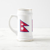 Chope À Bière Drapeau du Népal (Gauche)