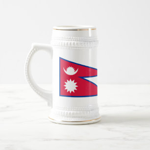 Chope À Bière Drapeau du Népal