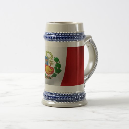 Chope À Bière Drapeau du Pérou (Devant droit)