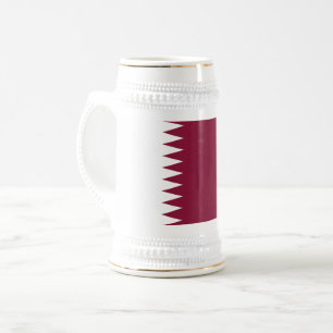 Chope À Bière Drapeau du Qatar