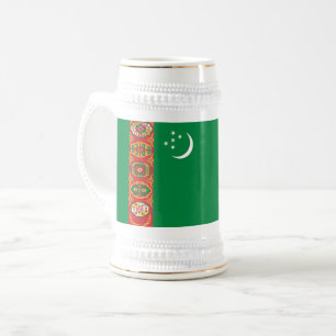 Chope À Bière Drapeau du Turkménistan