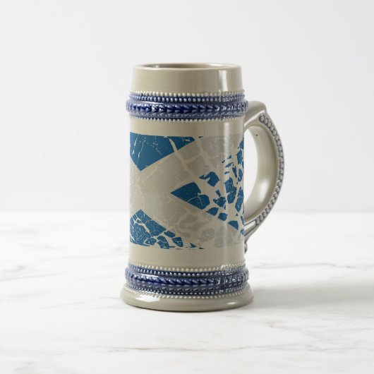 Chope À Bière Drapeau écossais grunge (Devant droit)