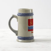 Chope À Bière Drapeau estonien de SSR avec le nom (Gauche)