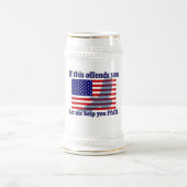 Chope À Bière Drapeau et Aigle Patriot - Drapeau USA (Centre)