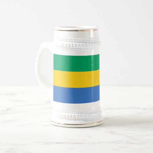 Chope À Bière Drapeau Gabon (Devant gauche)