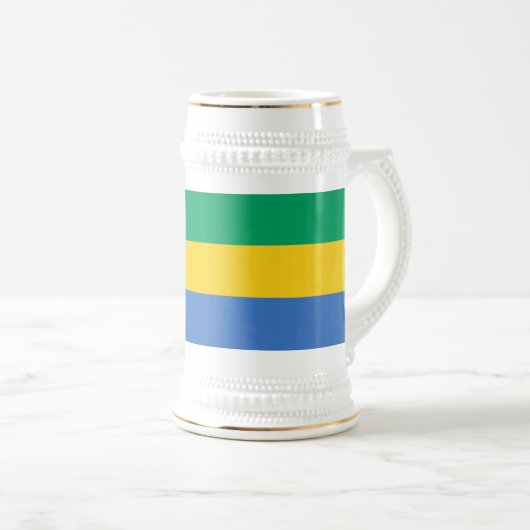 Chope À Bière Drapeau Gabon (Devant droit)