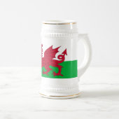 Chope À Bière Drapeau gallois & Pays de Galles, patriote cymru / (Devant droit)