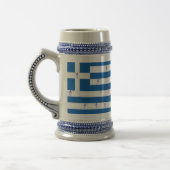 Chope À Bière Drapeau grec Mug/bleu 22 oz Stein (Gauche)