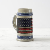 Chope À Bière Drapeau Grunge U.S.A (Devant gauche)