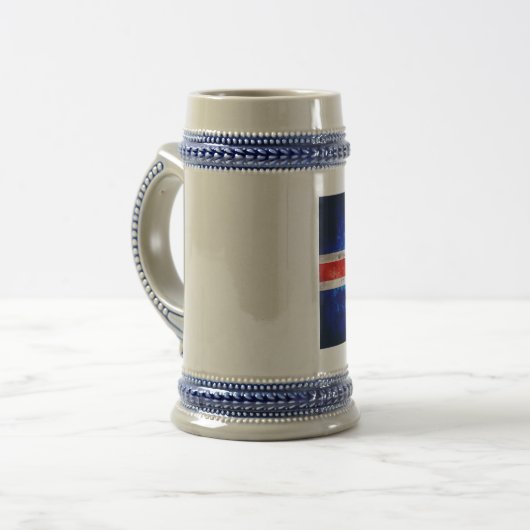 Chope À Bière Drapeau islandais (Devant gauche)