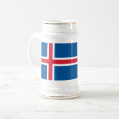Chope À Bière Drapeau Islande (Devant gauche)