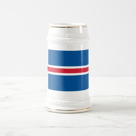 Chope À Bière Drapeau Islande (Centre)