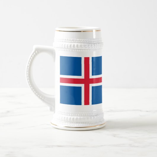 Chope À Bière Drapeau Islande (Gauche)