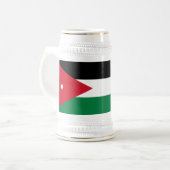Chope À Bière Drapeau Jordanie (Devant gauche)