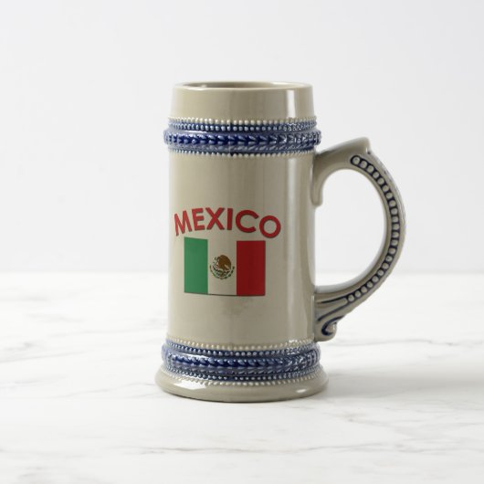 Chope À Bière Drapeau mexicain (rouge) (Droite)