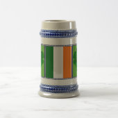 Chope À Bière Drapeau national irlandais, shamrock 4 feuilles de (Centre)