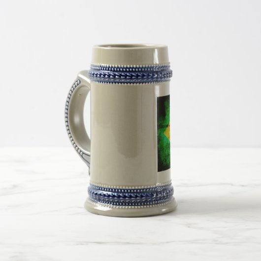 Chope À Bière Drapeau patiné Brésil (Devant gauche)