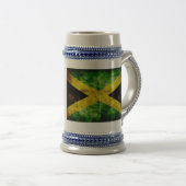 Chope À Bière Drapeau patiné Jamaïque (Devant droit)