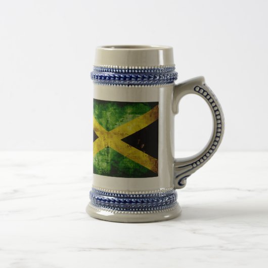 Chope À Bière Drapeau patiné Jamaïque (Droite)