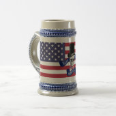 Chope À Bière Drapeau patriotique américain (Devant gauche)