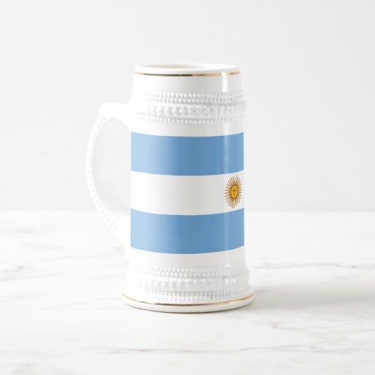 Chope À Bière Drapeau patriotique argentin (Devant gauche)