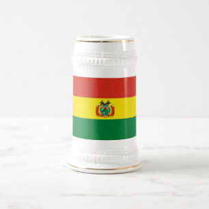 Chope À Bière Drapeau patriotique bolivien