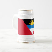 Chope À Bière Drapeau patriotique d'Antigua-et-Barbuda (Devant gauche)