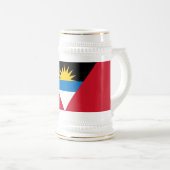 Chope À Bière Drapeau patriotique d'Antigua-et-Barbuda (Devant droit)